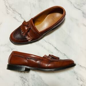 Allen Edmonds Cody Loafers Mens 11B Narrow Kiltie Tassel Weave Chili Leather